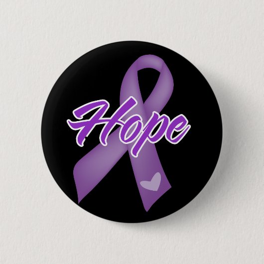 Hope Ribbon - Paarse lintoorzaken Ronde Button 5,7 Cm (Voorkant)