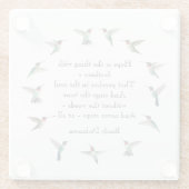 "Hope" roofvogels Glass Onderzetter (Achterkant)