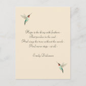 Hope Ruby-throated Hummingbird Briefkaart (Voorkant)