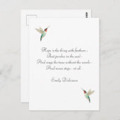 Hope Ruby-throated Hummingbird Briefkaart (Voorkant / Achterkant)