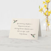 Hope Ruby-throated Hummingbird Card Kaart (Gele Bloem)