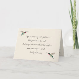 Hope Ruby-throated Hummingbird Card Kaart