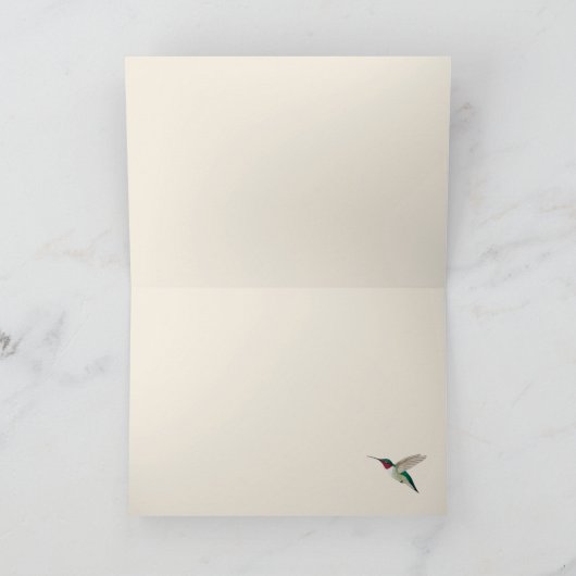 Hope Ruby-throated Hummingbird Card Kaart (Binnen)