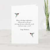 Hope Ruby-throated Hummingbird Kaart (Voorkant)