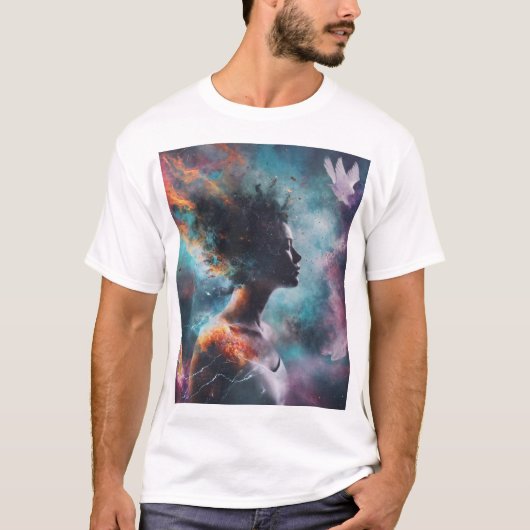 Hope’s Cosmic Journey: Van burn-out naar bloeiende T-shirt (Voorkant)
