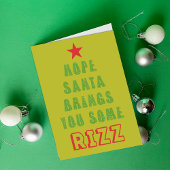 Hope Santa Brings You Rizz Funny Feestdagen Kaart
