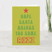 Hope Santa Brings You Rizz Funny Feestdagen Kaart (Voorkant)