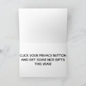 HOPE SANTA IS NIET OP FACEBOOK = NAUGHTY OF NICE? FEESTDAGEN KAART (Binnen)