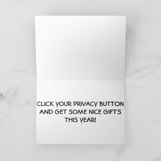 HOPE SANTA IS NIET OP FACEBOOK = NAUGHTY OF NICE? FEESTDAGEN KAART (Binnen)