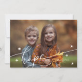 Hope Script Christmas Photo Holiday Kaart (Voorkant)