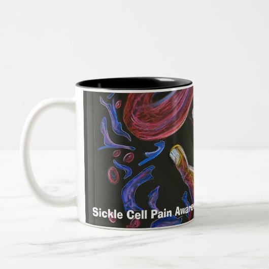 Hope - Sickle Cell Art Tweekleurige Koffiemok (Links)