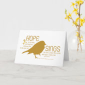 Hope Sings Gold Kaart (Gele Bloem)