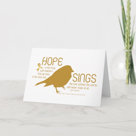Hope Sings Gold Kaart (Voorkant)