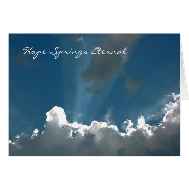 Hope Springs Eternal Card (Voorkant Horizontaal)