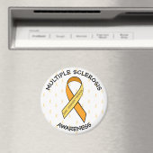HOPE STERKING COURAGE MS Awareness Ribbon Magnet (Insitu (Vaatwasser))