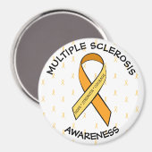 HOPE STERKING COURAGE MS Awareness Ribbon Magnet (Voorkant / Achterkant)