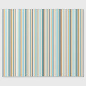 Hope Stripe Gold Turquoise Wrapping Paper Cadeaupapier (Vlak)