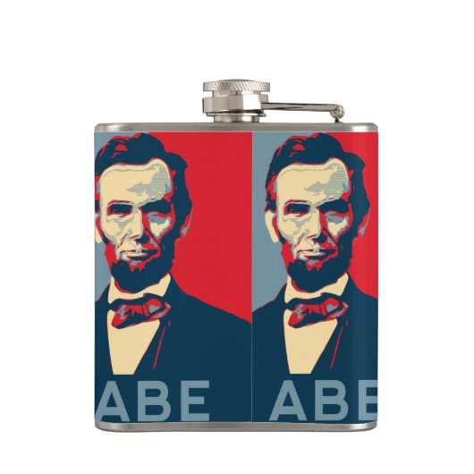 Hope Style Lincoln Portret Heupfles (Achterkant)