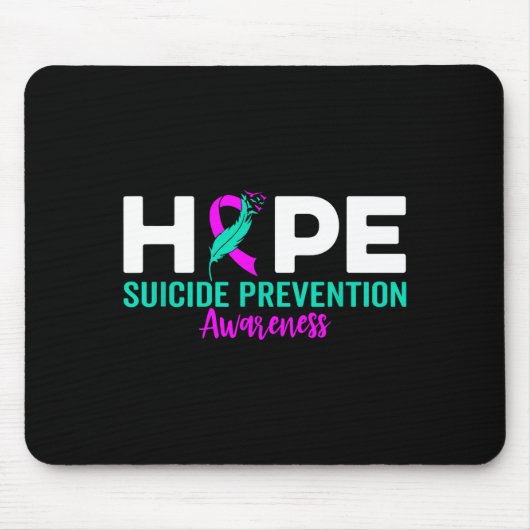 Hope Suicide Prevention Ribbon Depression Suicide  Muismat (Voorkant)