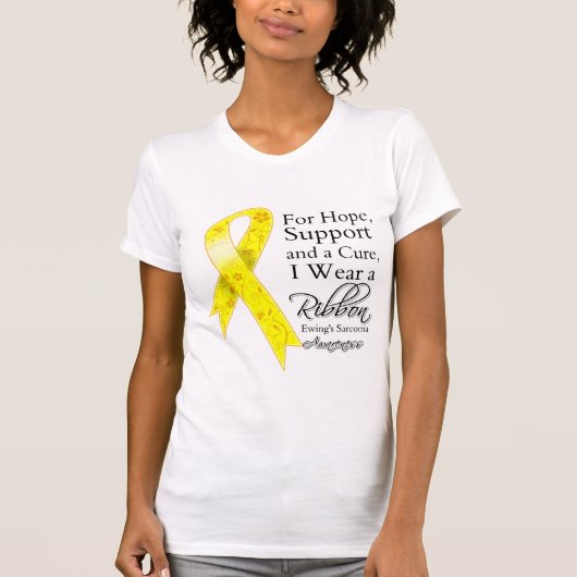 Hope Support Cure I Draag een lint - Ewing Sarcoma T-shirt (Voorkant)