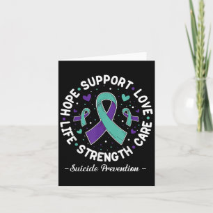 Hope Support Love Life Zelfmoordpreventie Bewustzi Kaart