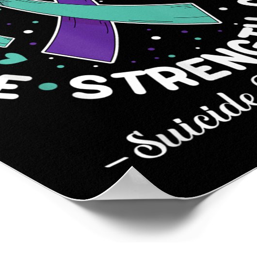 Hope Support Love Life Zelfmoordpreventie Bewustzi Poster (Hoek)