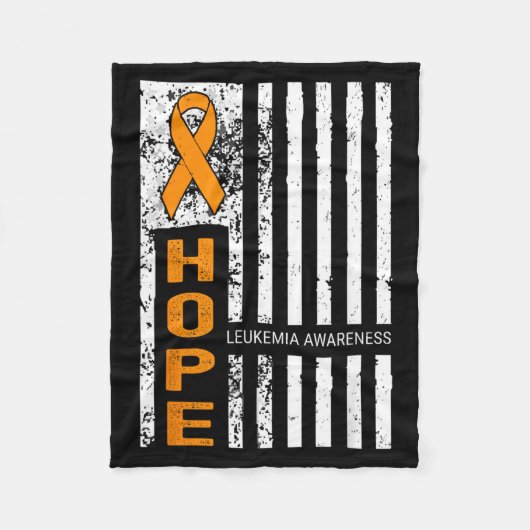 Hope Support Team Leukemiebewustzijn Amerika Usa Fleece Deken (Voorkant)