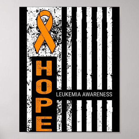 Hope Support Team Leukemiebewustzijn Amerika Usa Poster (Voorkant)