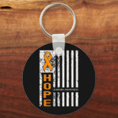 Hope Support Team Leukemiebewustzijn Amerika Usa Sleutelhanger (Voorkant)