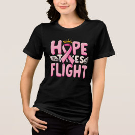 Hope Takes Flight - Roze lint Borstkanker Tri-Blend Shirt
