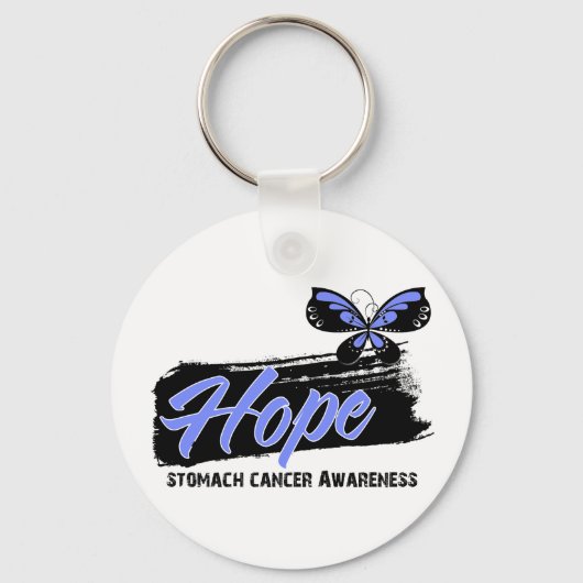Hope Tattoo Butterfly Stomach Cancer Sleutelhanger (Voorkant)