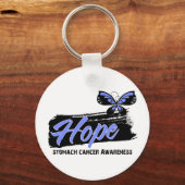 Hope Tattoo Butterfly Stomach Cancer Sleutelhanger (Voorkant)