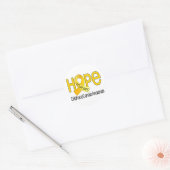 Hope telt 2 kinderkanker ronde sticker (Envelop)