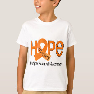 Hope telt 2 multiple sclerose MS T-shirt