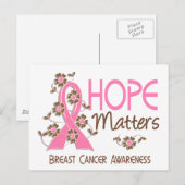 Hope telt 3 borstkanker briefkaart (Voorkant / Achterkant)