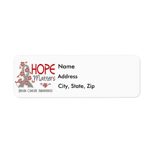 Hope telt 3 hersenkanker etiket (Voorkant)