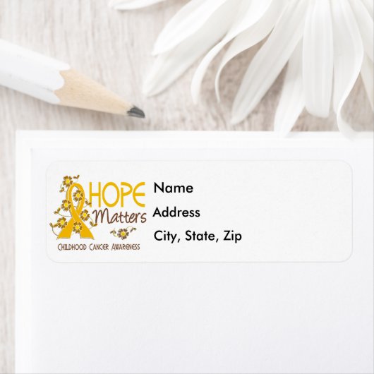 Hope telt 3 kinderkanker etiket (Insitu)