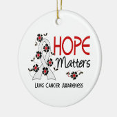 Hope telt 3 Lung Cancer Keramisch Ornament (Links)