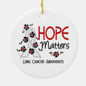Hope telt 3 Lung Cancer Keramisch Ornament (Achterkant)