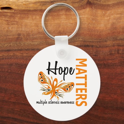 Hope telt Butterfly Multiple Sclerosis Sleutelhanger (Voorkant)