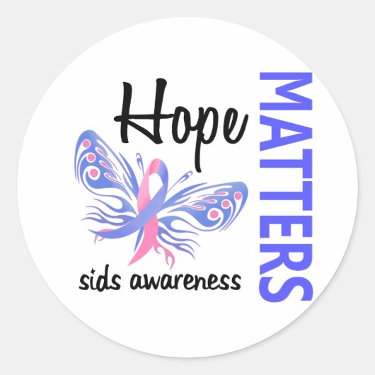 Hope telt Butterfly SIDS Ronde Sticker (Voorkant)