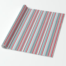 Hope Turquoise Stripe Wrapping Paper