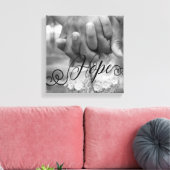 HOPE Typografie Foto Overlay Canvas Afdruk (Insitu (Woonkamer))