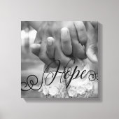 HOPE Typografie Foto Overlay Canvas Afdruk (Voorkant)