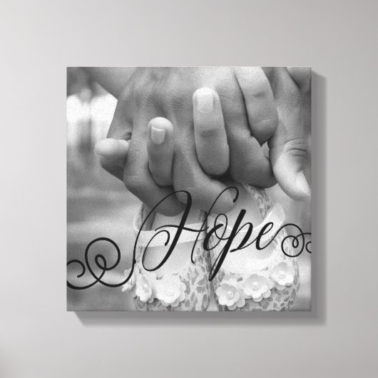 HOPE Typografie Foto Overlay Canvas Afdruk (Voorkant)