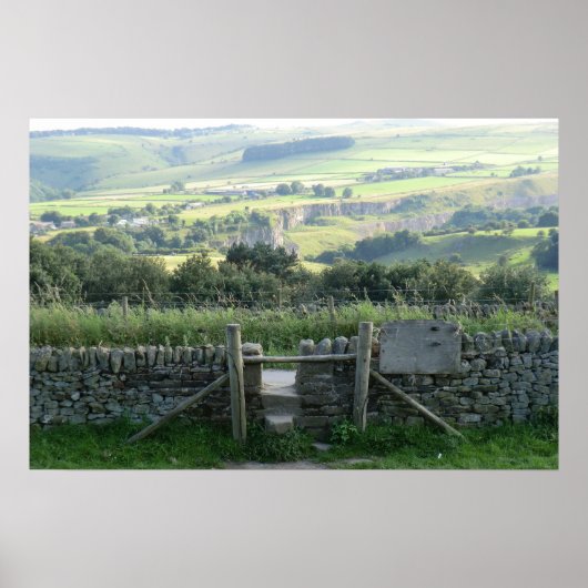 Hope Valley in Derbyshire Dales Poster (Voorkant)