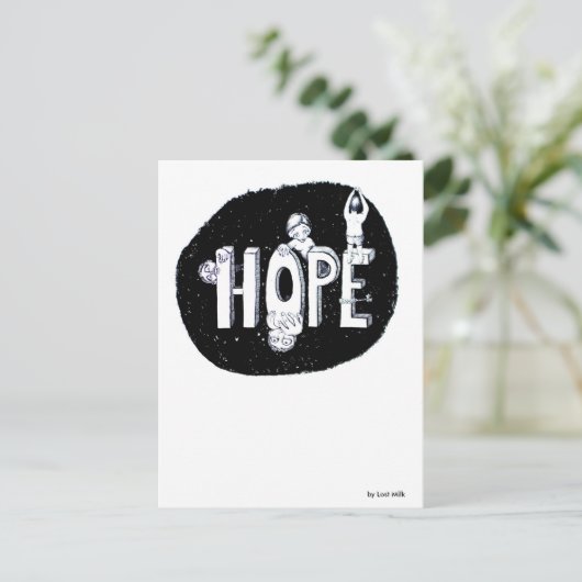HOPE -  variable Hoffnung Briefkaart (Staand voorkant)