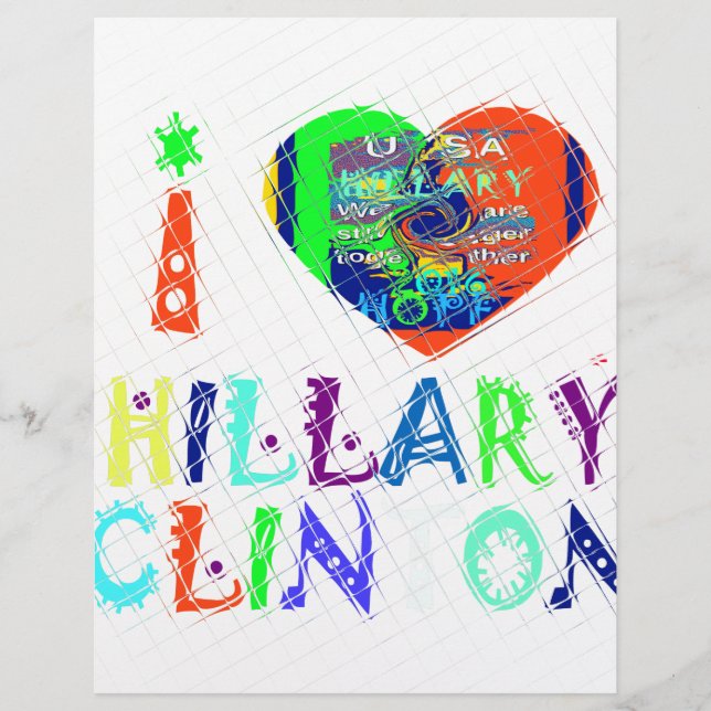 Hope Vote Blue Lovely Reflection Amazing Hillary (Voorkant)