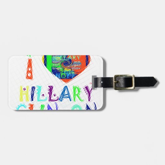 Hope Vote Blue Lovely Reflection Amazing Hillary Bagagelabel (Voorkant horizontaal)