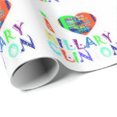 Hope Vote Blue Lovely Reflection Amazing Hillary Cadeaupapier (Rol Hoek)